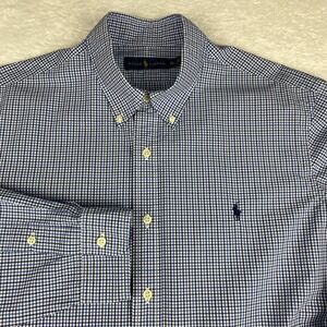 Ralph Lauren Shirt Mens XL Blue Checks Regular Fit